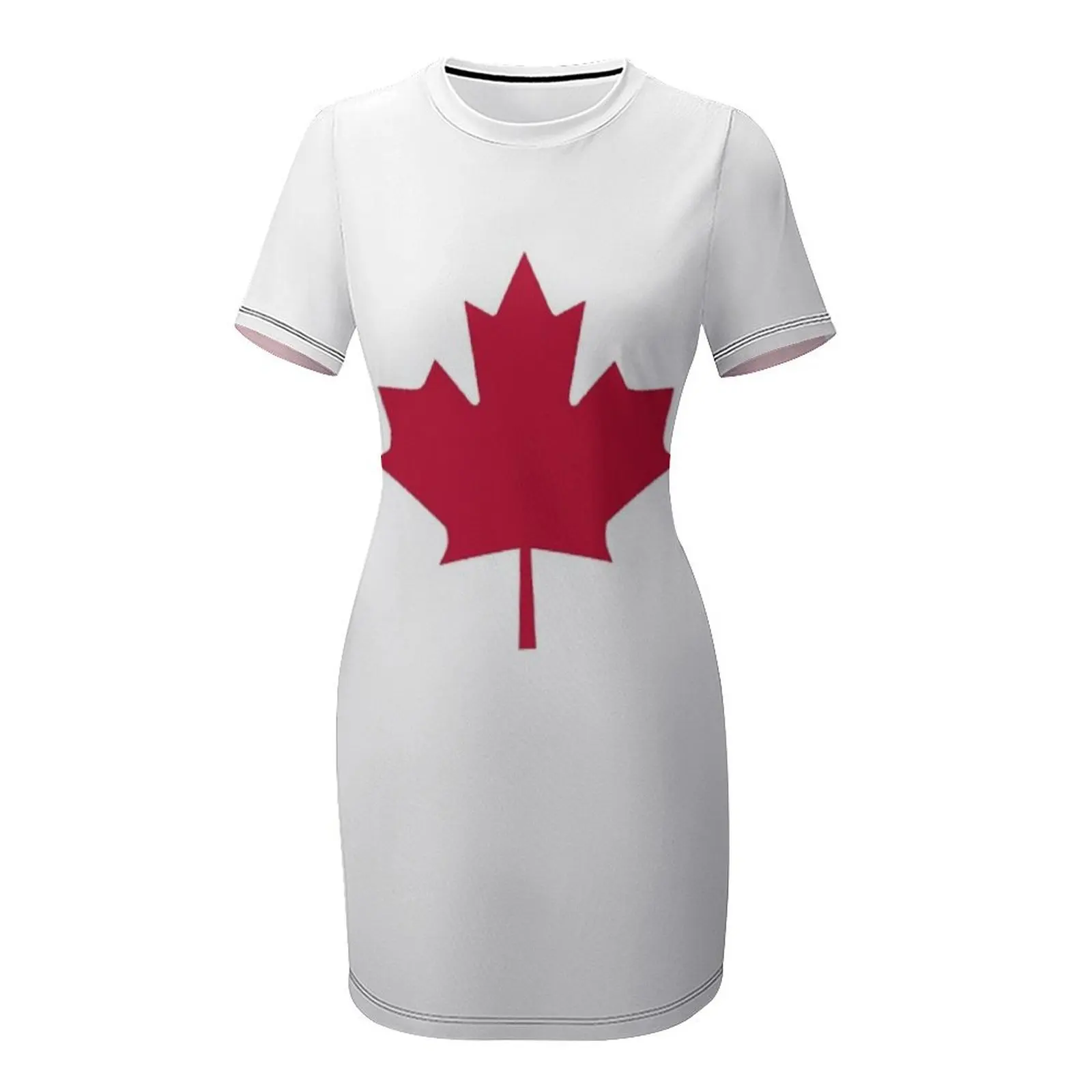 Kanadaflaggen-Kurzarmkleid Dam – Summer Clothing Women Canada Bewertung und Preis