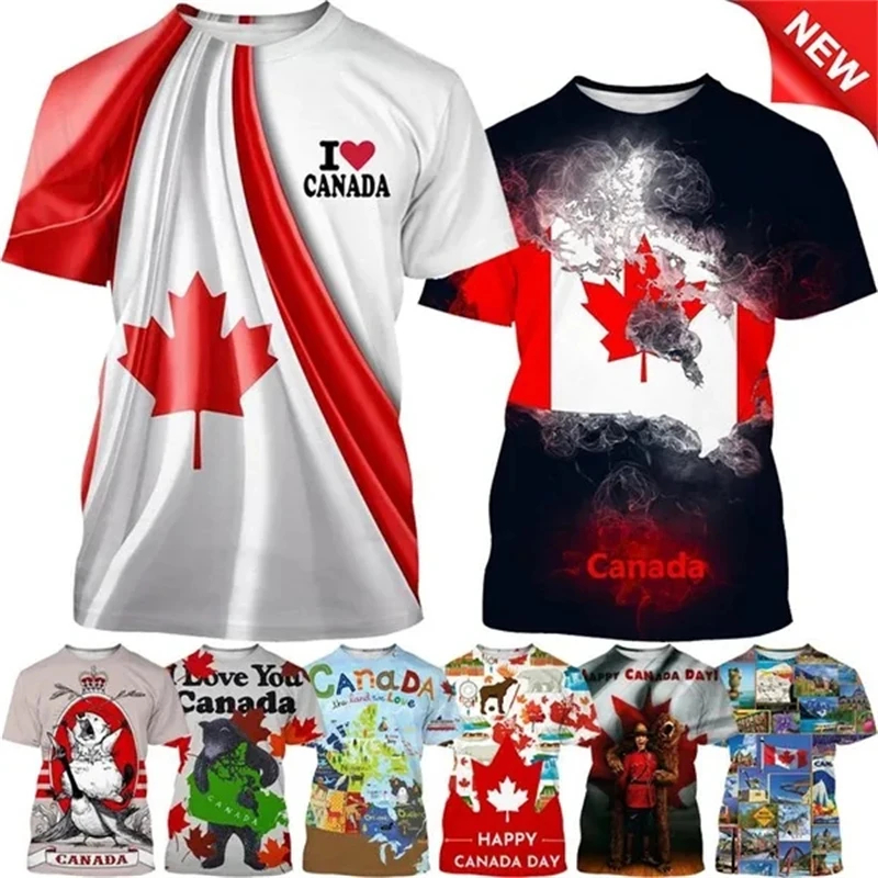 I Love Canada Flag Graphic T S – Summer Clothing Women Canada Bewertung und Preis